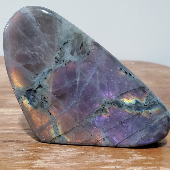 Labradorite Crystal Freeform, Two-Sided Flash, 176 grams - Picture 6 of 17